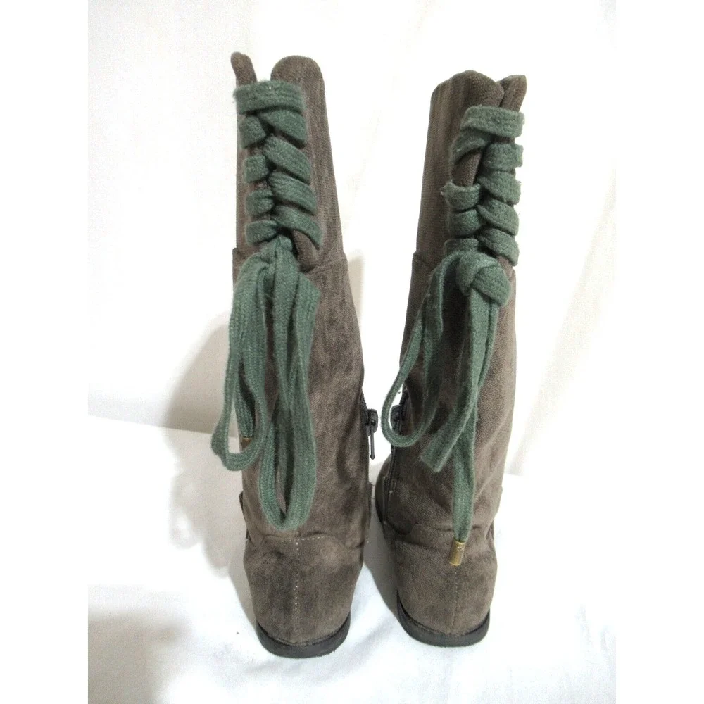 Joyfolie Chantal Toddler Girl's Size 7 Tall Brown Suede Fully Lined Boots